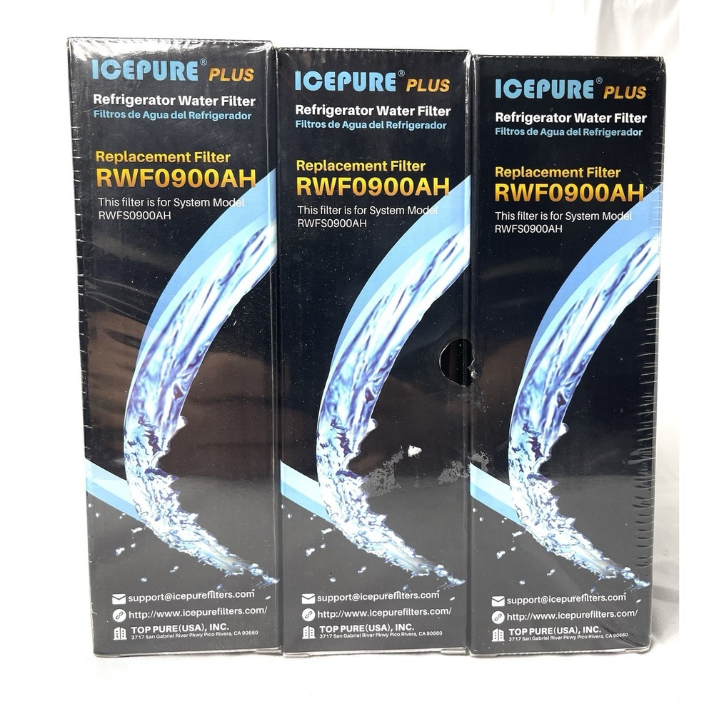 Icepure Refrigerator Water Replacement Filter RWF0900A Lot Of 3 New